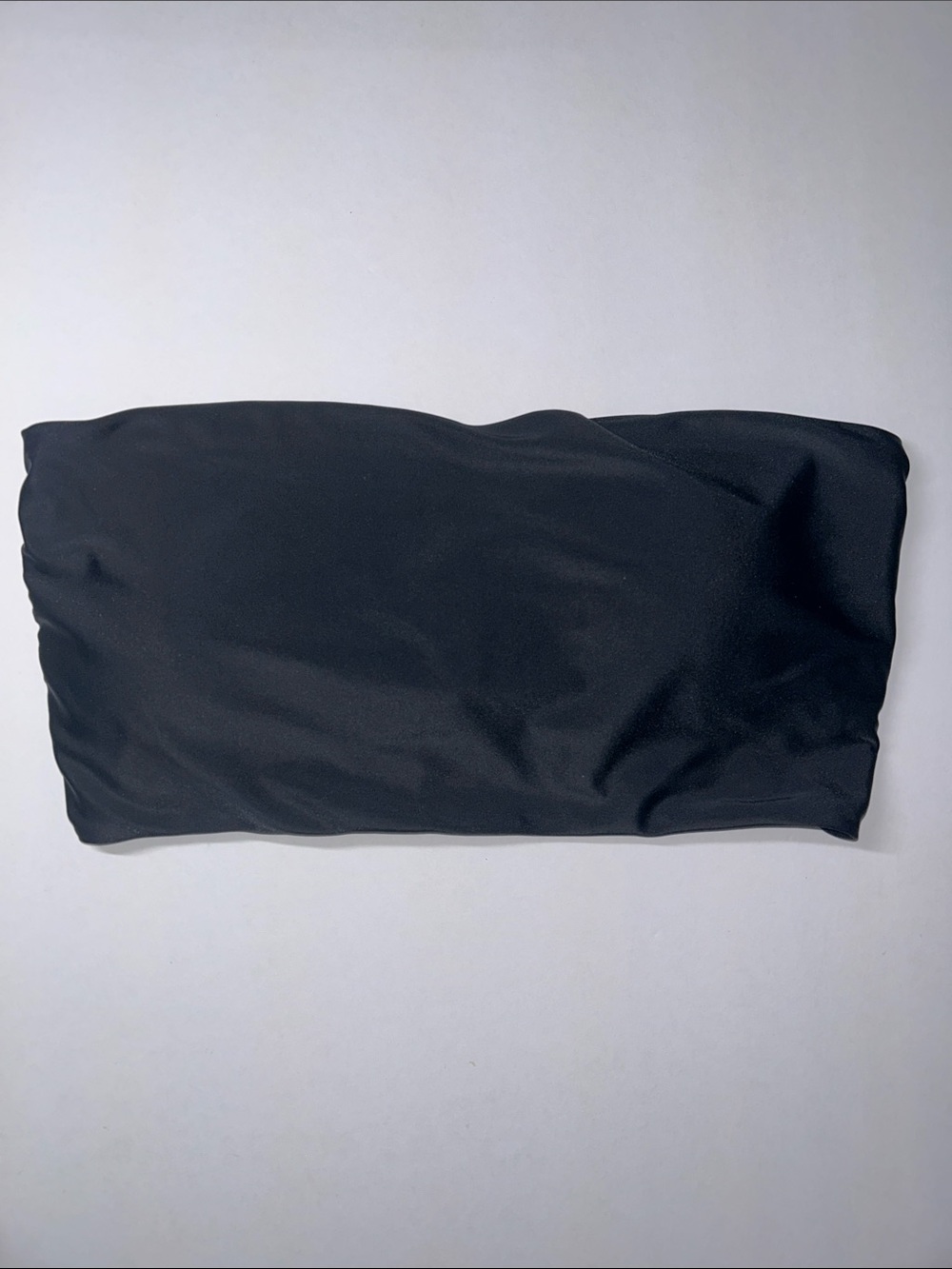 Black Strapless Bandeau Top